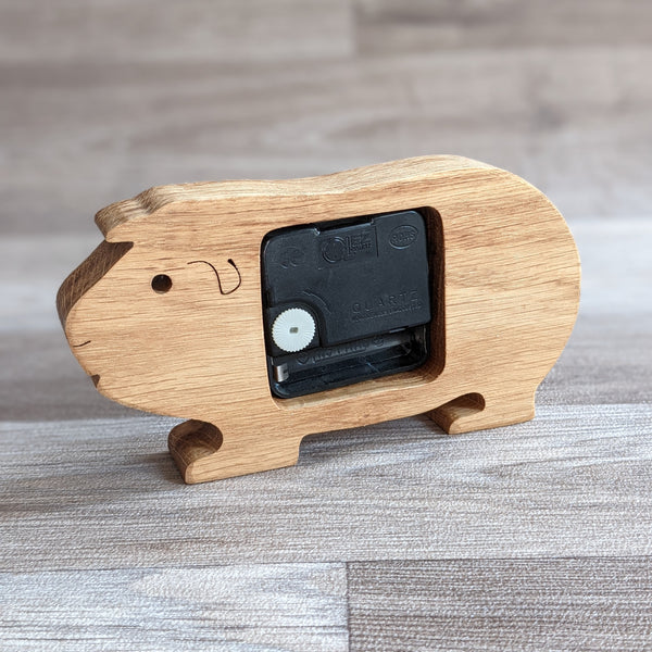 Oak Guinea Pig Clock