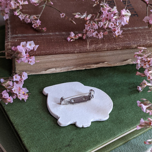 Handmade Ceramic Guinea Pig Brooch