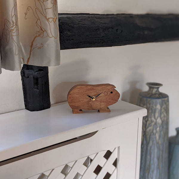 Oak Guinea Pig Clock