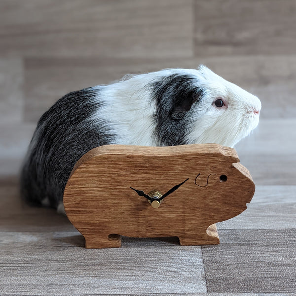 Oak Guinea Pig Clock