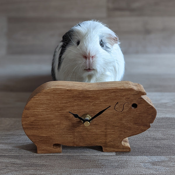 Oak Guinea Pig Clock