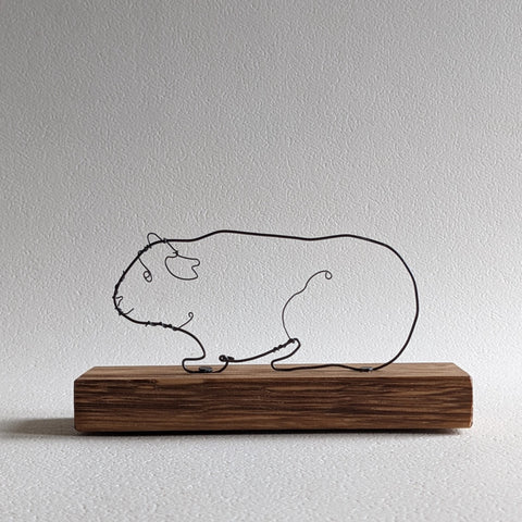 Wire Art Guinea Pig Sculpture