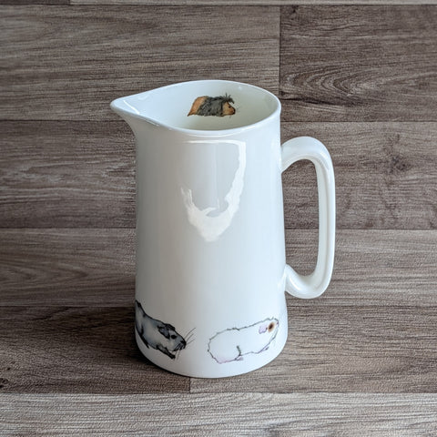 2 Pint Fine China Jug with Guinea Pig Design
