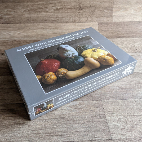 Guinea Pig Jigsaw Puzzle 1000 piece - Albert with his Squash Harvest