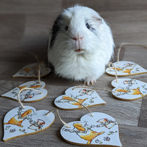 Wooden Rabbit and Guinea Pig Heart Bunting (Daisy Chain)